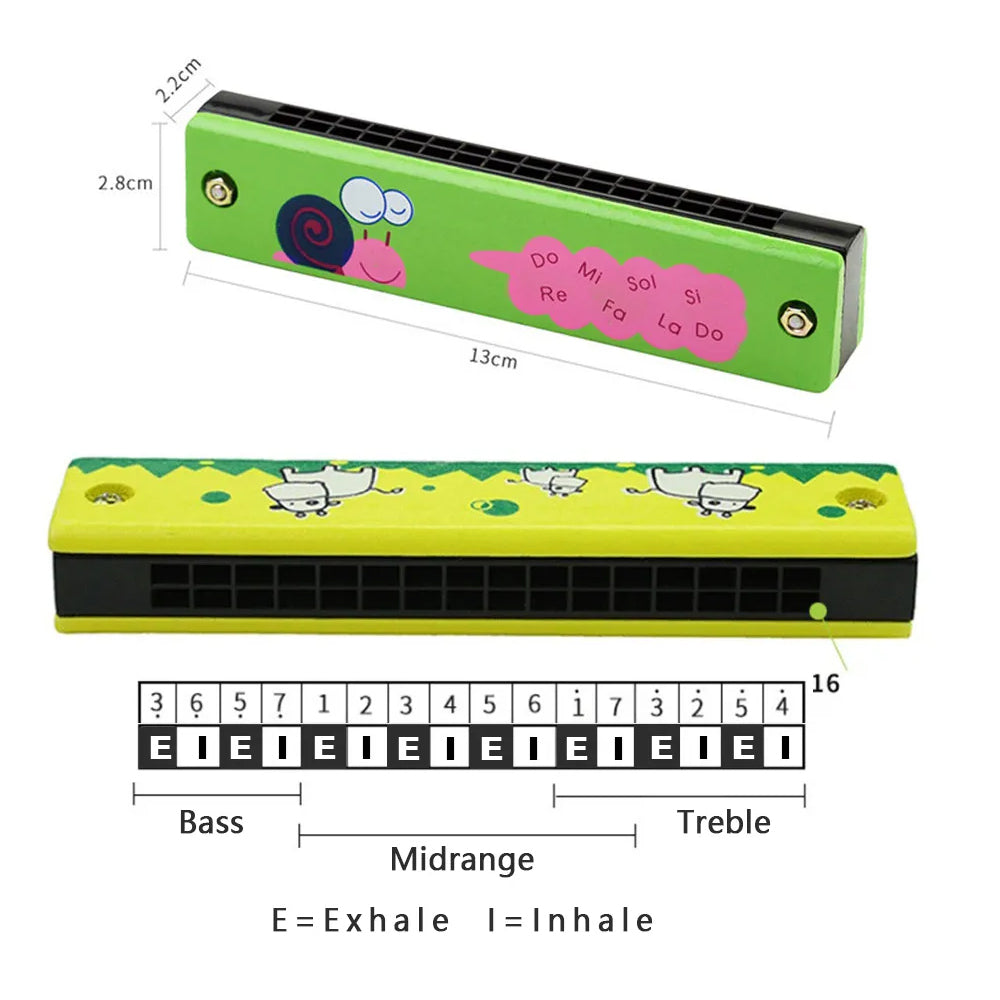 16 Holes Harmonica Toy For Kids Assorted Colors Madina Gift