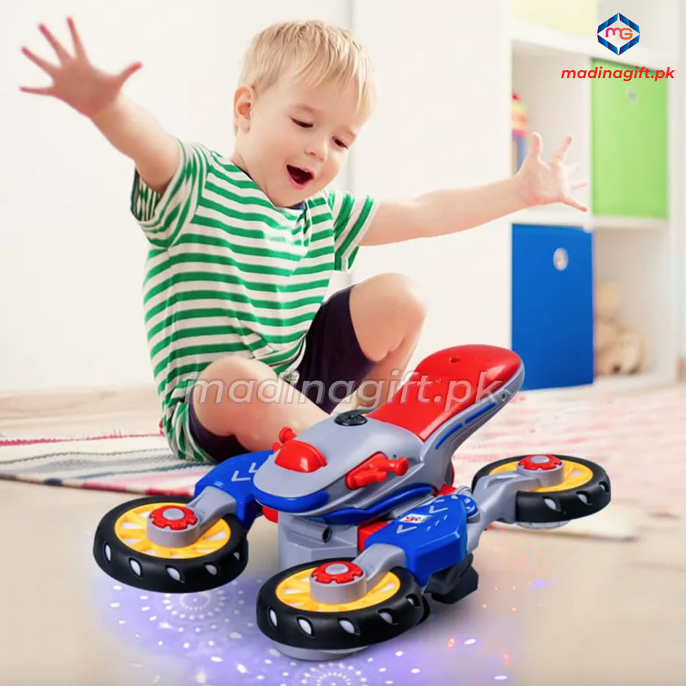 360 Rotating Stunt Bike - YJ3886 - Madina Gift