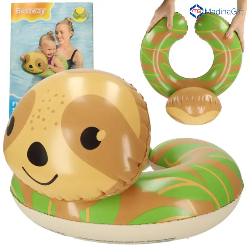 Bestway Sloth Inflatable Swim Ring 36405 Madina Gift