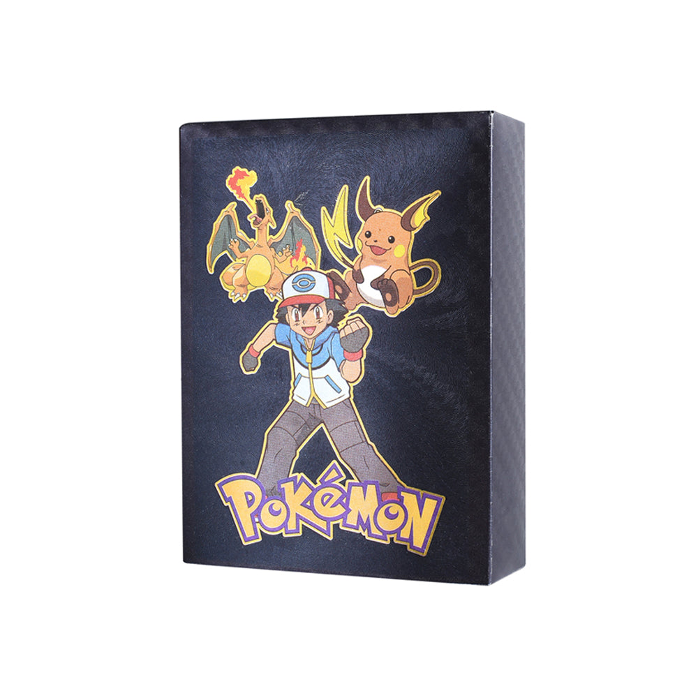 55 Pcs Pokemon Collectible Black Foil Cards Madina Gift