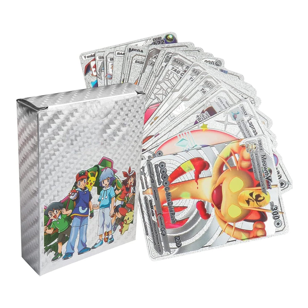 55 Pcs Pokemon Collectible Golden Foil Cards Madina Gift