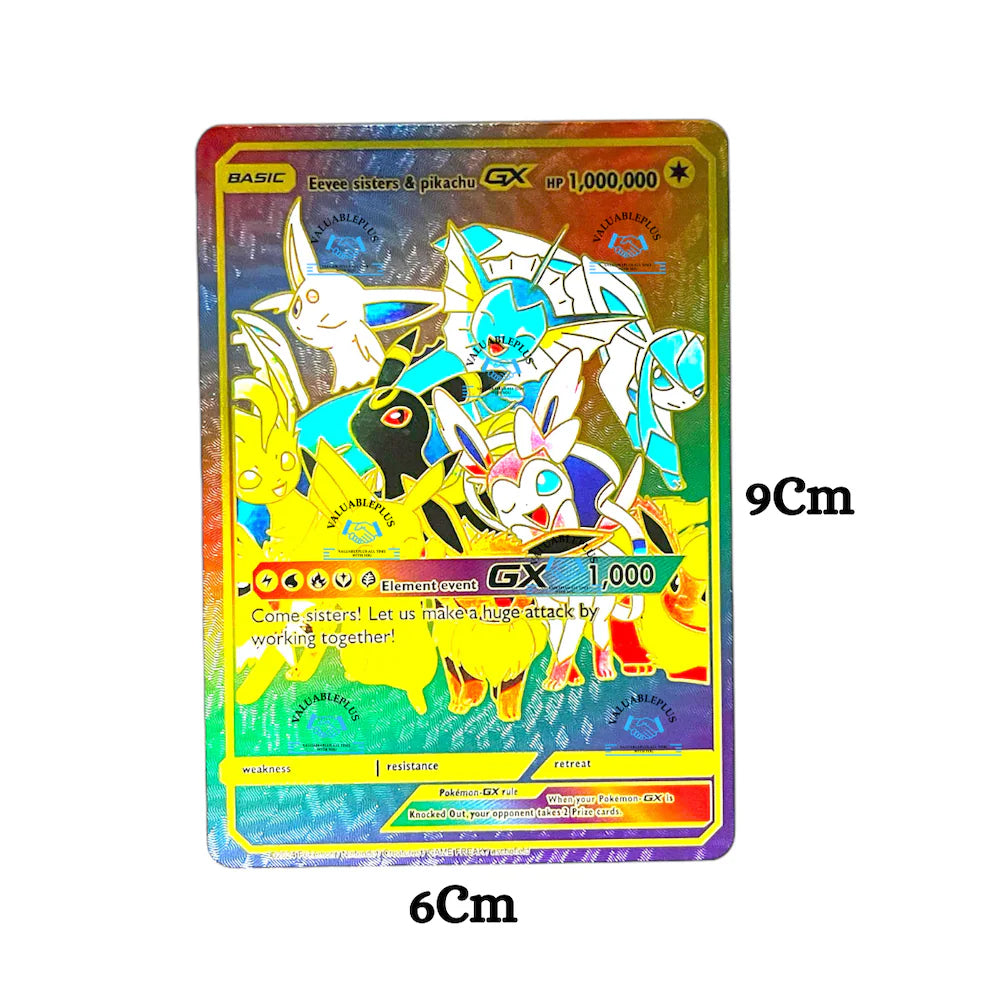 55 Pcs Pokemon Collectible Multicolor Foil Cards Madina Gift