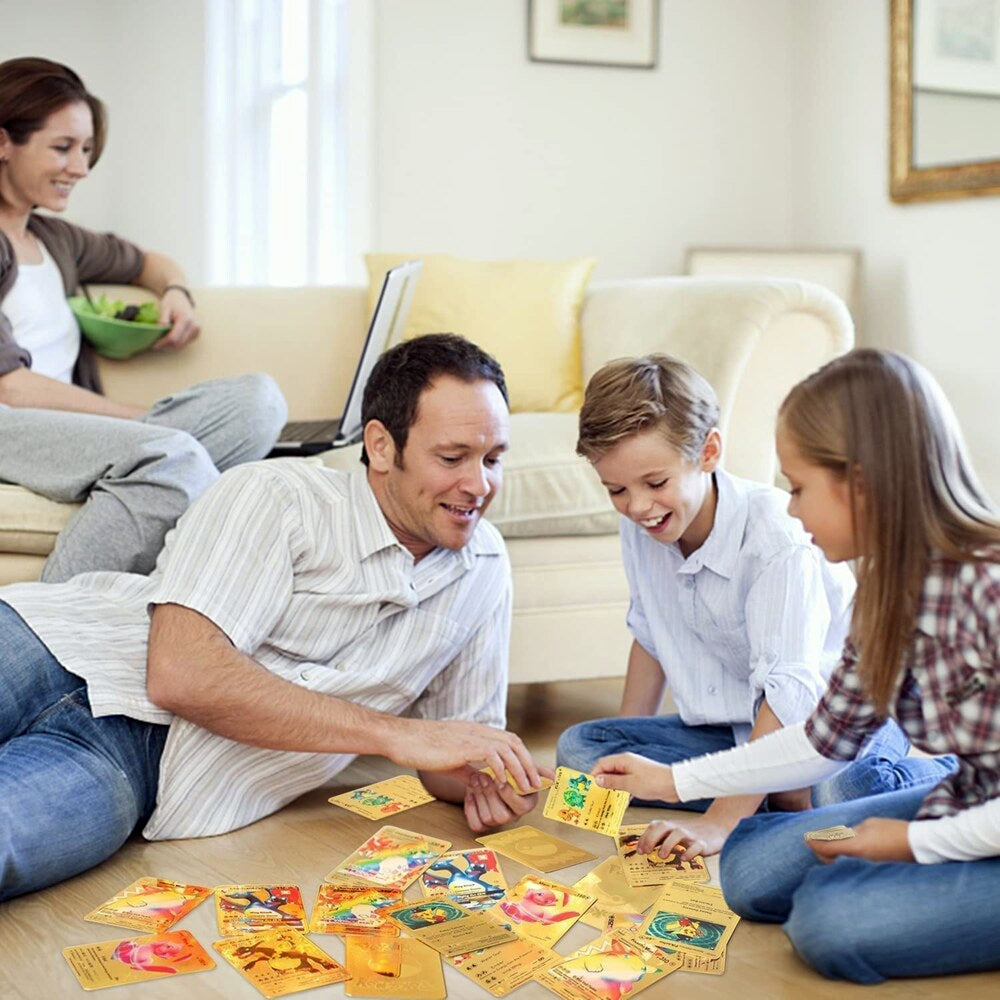 55 Pcs Pokemon Collectible Multicolor Foil Cards Madina Gift