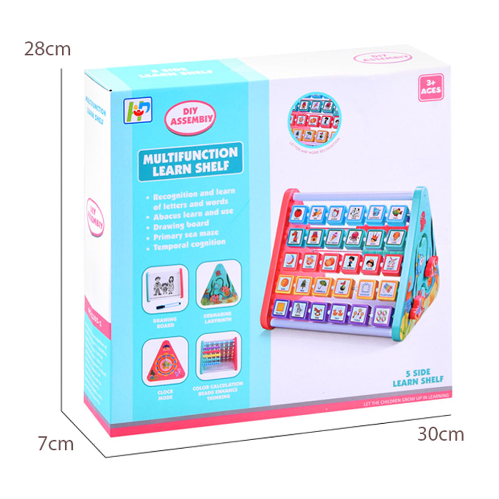 Abacus 5 in 1 Multifunction Learning Activity Shelf N3283-1 Madina Gift Box