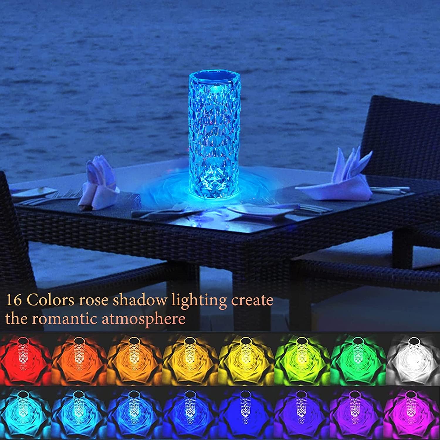 Crystal 16 Color Changing Lamp - Madina Gift