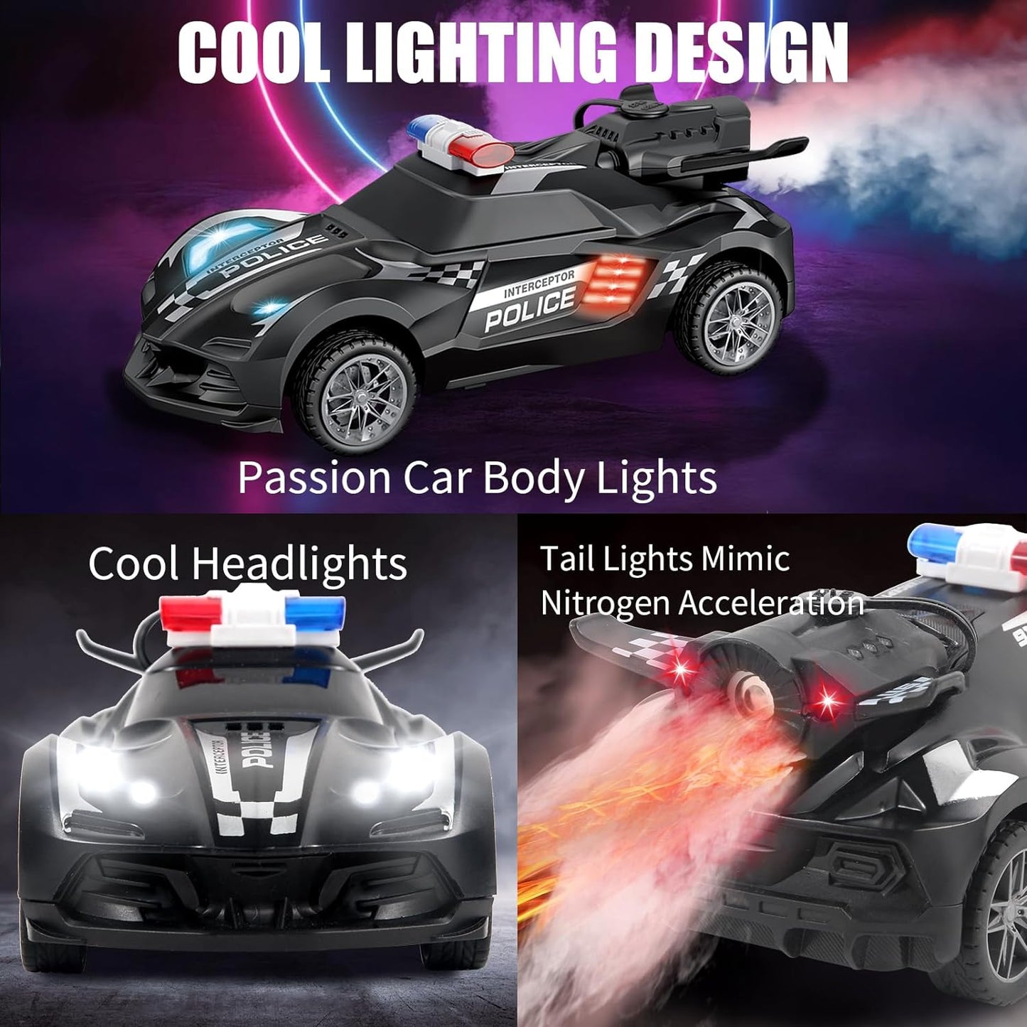 Speed X Police Car Remote Control With Spray KM660-2A - Madina Gift