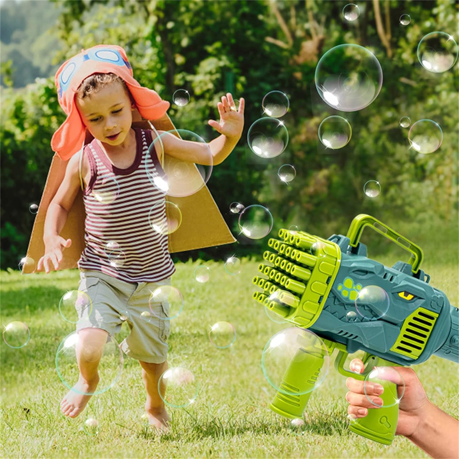 32 Holes Dinosaur Bubble Machine Gun - 1919 - Madina Gift