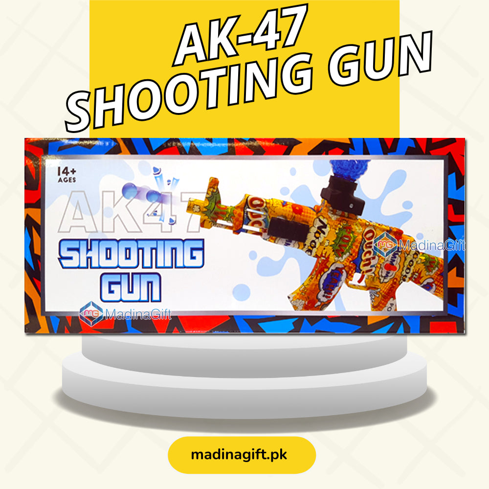 AK47 Water Bullets Shooting Gun 1853-G30B Rechargeable Automatic & Manual Functions Madina Gift
