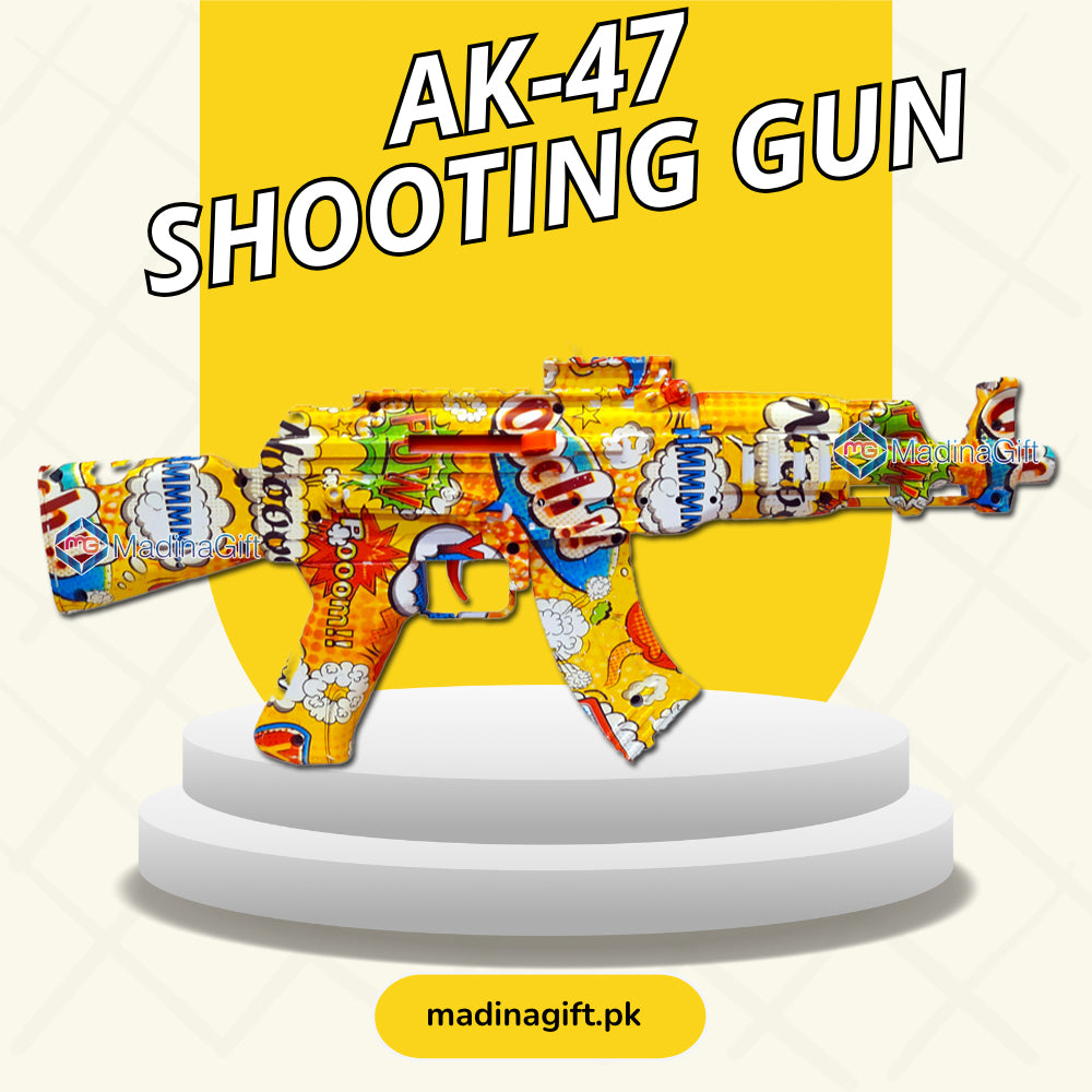 AK47 Water Bullets Shooting Gun 1853-G30B Rechargeable Automatic & Manual Functions Madina Gift