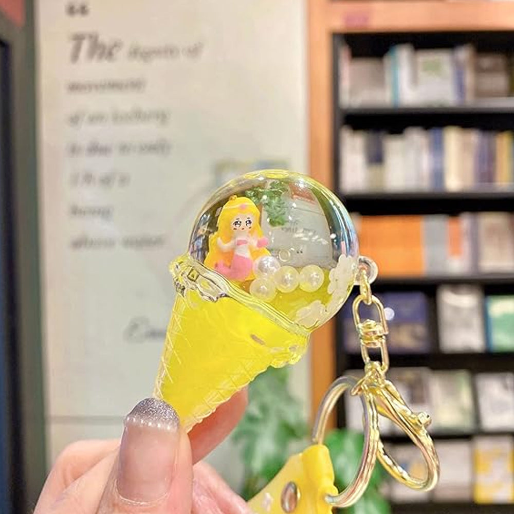 Acrylic Crystal Mermaid Ice Cream Keychain - Madina Gift