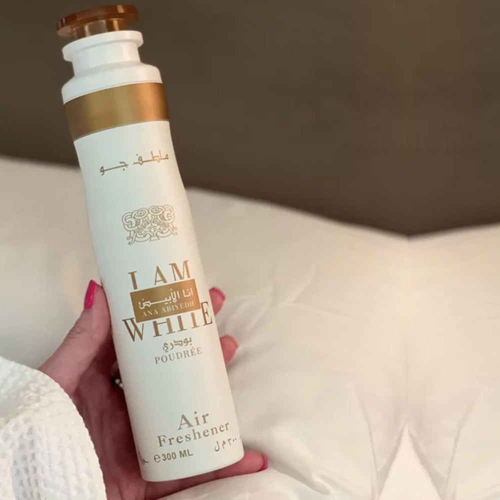 Lattafa Ana Abiyedh Poudree I Am White Air Freshener Powdery Madina Gift