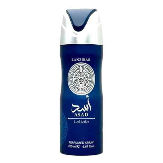 Lattafa Asad Zanzibar 200 ML Deodorant Body Spray Madina Gift