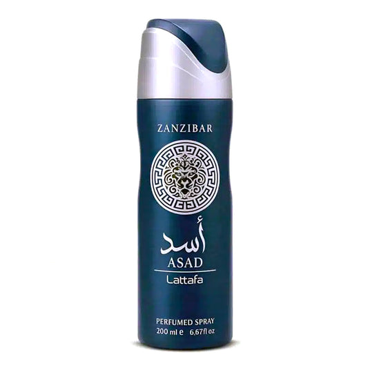 Lattafa Asad Zanzibar 200 ML Deodorant Body Spray Madina Gift