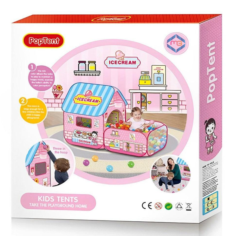 Baby World Kids Pop Up Tent Ice Cream Wisdom BW7010-30 Play House Online in Pakistan Madina Gift