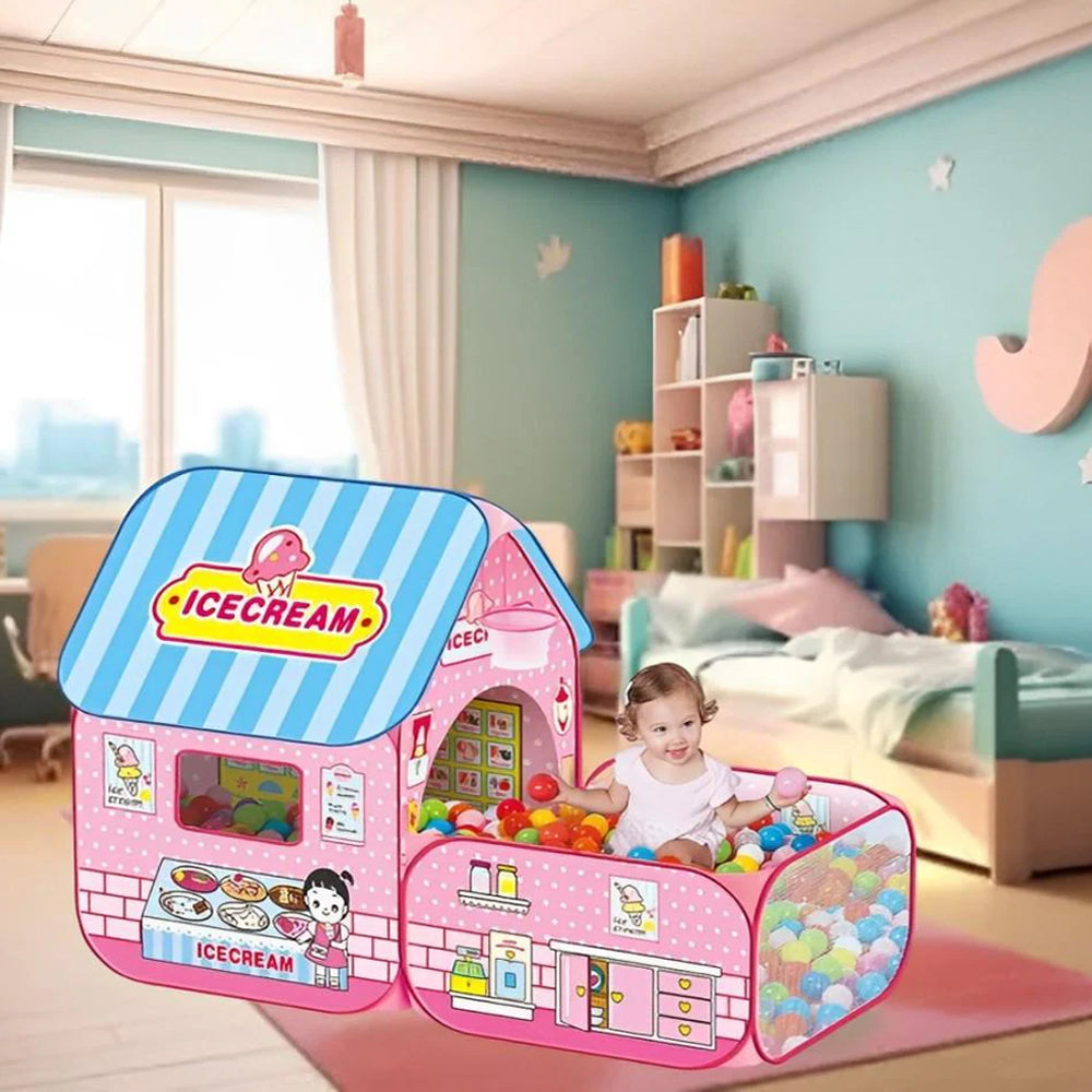 Baby World Kids Pop Up Tent Ice Cream Wisdom BW7010-30 Play House Online in Pakistan Madina Gift