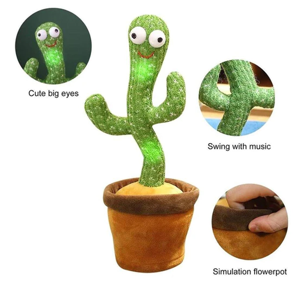 Dancing & Talking Battery Operated Cactus Plush Toy - Madina Gift