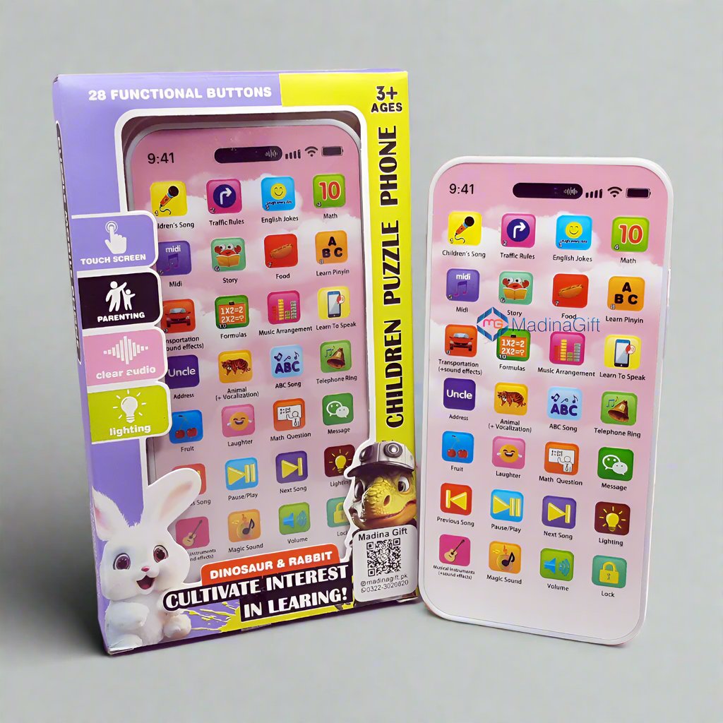 Children Rechargeable Puzzle Phone 28 Functional Buttons Madina Gift