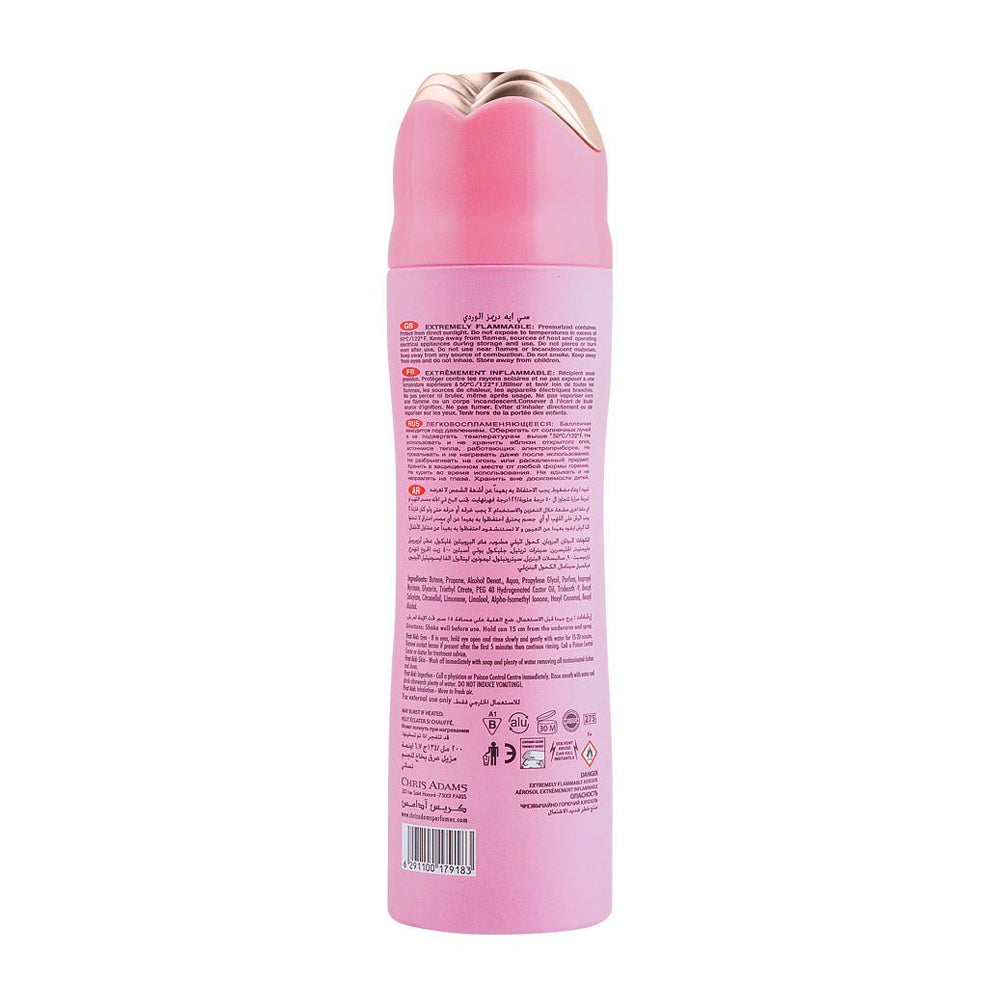 Chris Adams Dreamz Pink Body Spray For Women Madina Gift