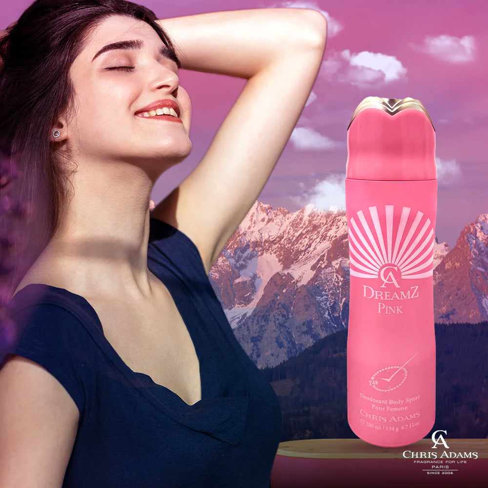 Chris Adams Dreamz Pink Body Spray For Women Madina Gift