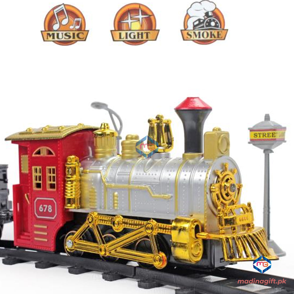 Classical Train with Real Smoke & Sound - 6678-7 - Madina Gift