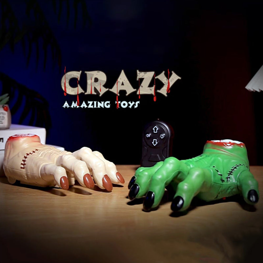 Crazy Amazing Hand Toy M8018-75 The Scarred Crazy Crawling Hand Remote Control with Light & Sound Madina Gift
