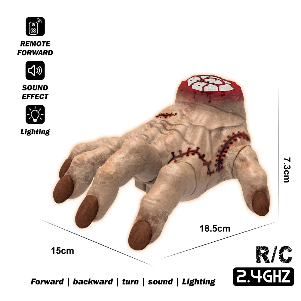 Crazy Amazing Hand Toy M8018-75 The Scarred Crazy Crawling Hand Remote Control with Light & Sound Madina Gift