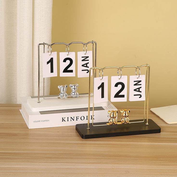 Creative Desktop Calendar With Swing Bears Madina Gift