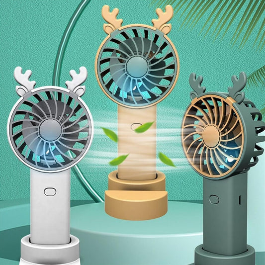 Deer Horn Handheld Mini Fan Madina Gift