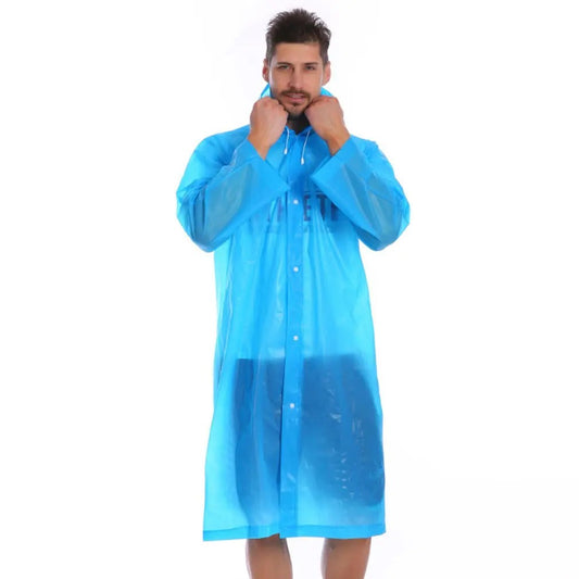 EVA Be Safe Wear Raincoat Free Size For Adults Men & Women Madina Gift
