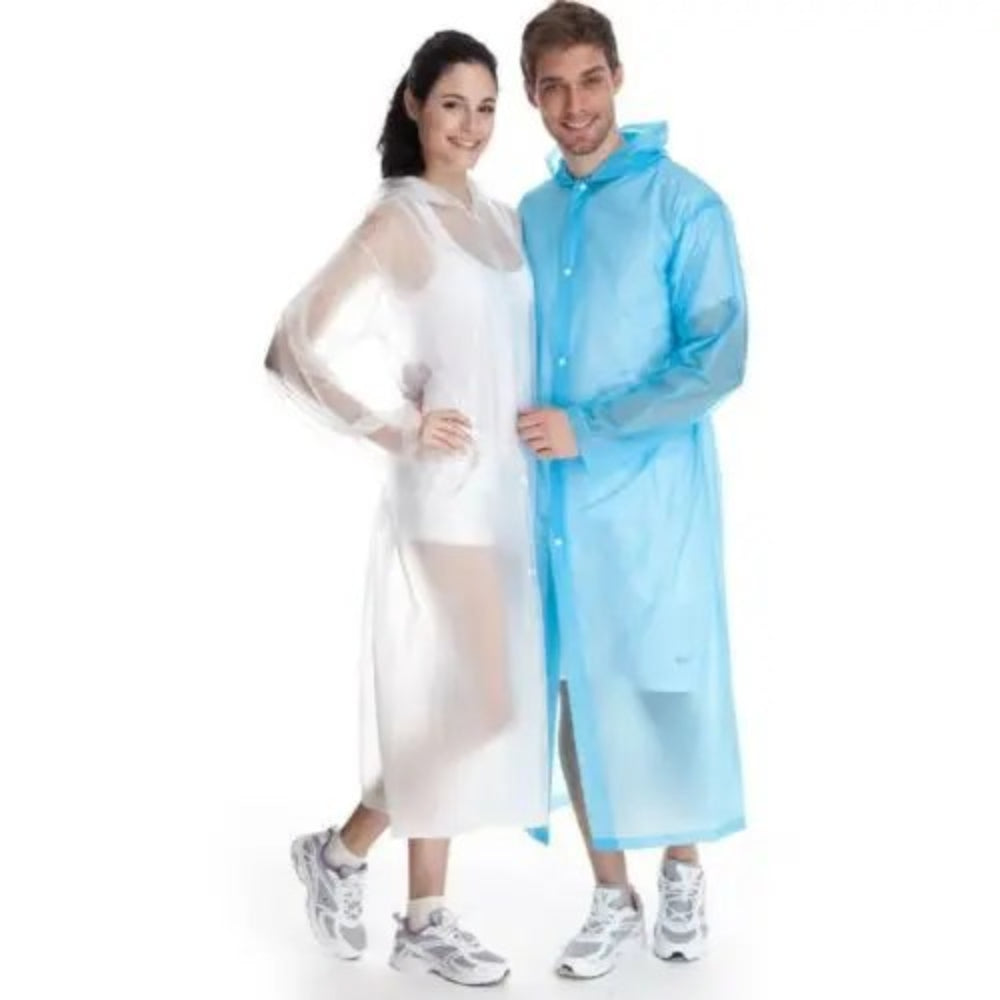 EVA Be Safe Wear Raincoat Free Size For Adults Men & Women Madina Gift