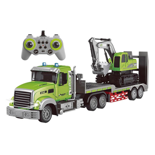 1:12 Scale Model Excavate Truck RC Transport Excavator Set QH9010 Madina Gift