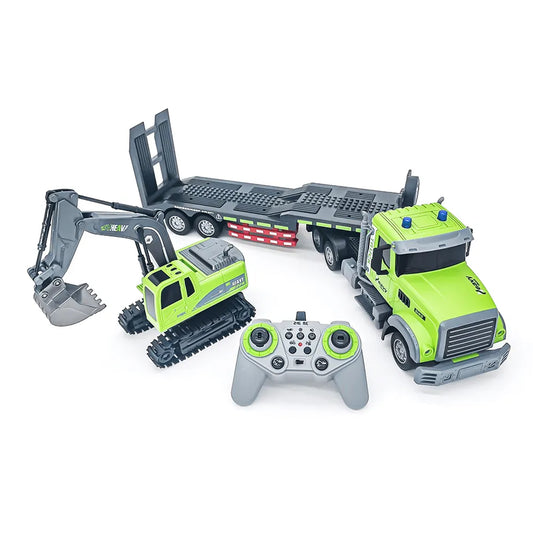 1:12 Scale Model Excavate Truck RC Transport Excavator Set QH9010 Madina Gift