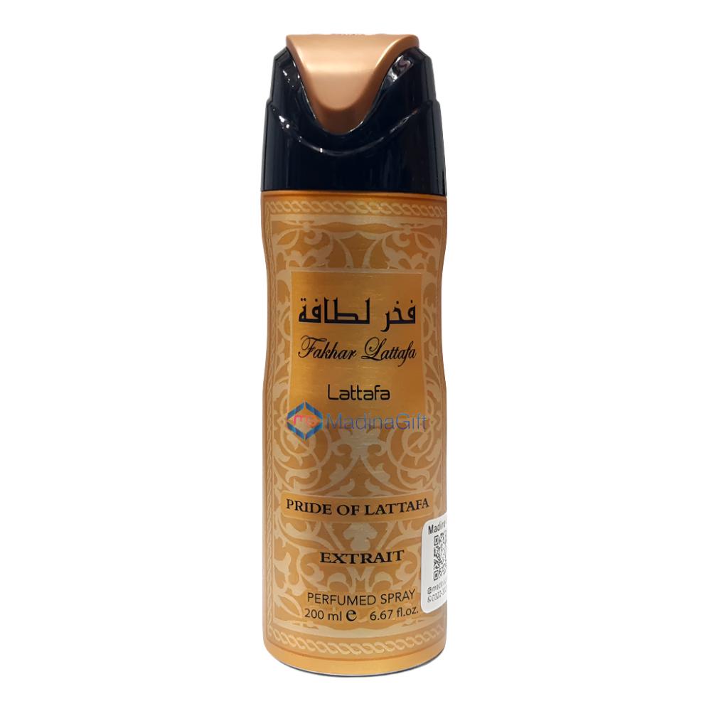 Fakhar Lattafa Gold Extrait Unisex Deodorant Body Spray Madina Gift