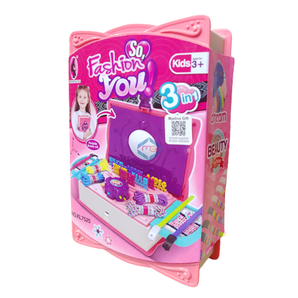 3 in 1 Loom Band Beauty Set - KL7525 - Madina Gift