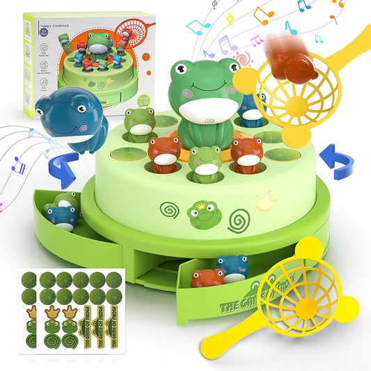 Frog Bounce & Catch Game Bouncing Turntable Toy Madina Gift