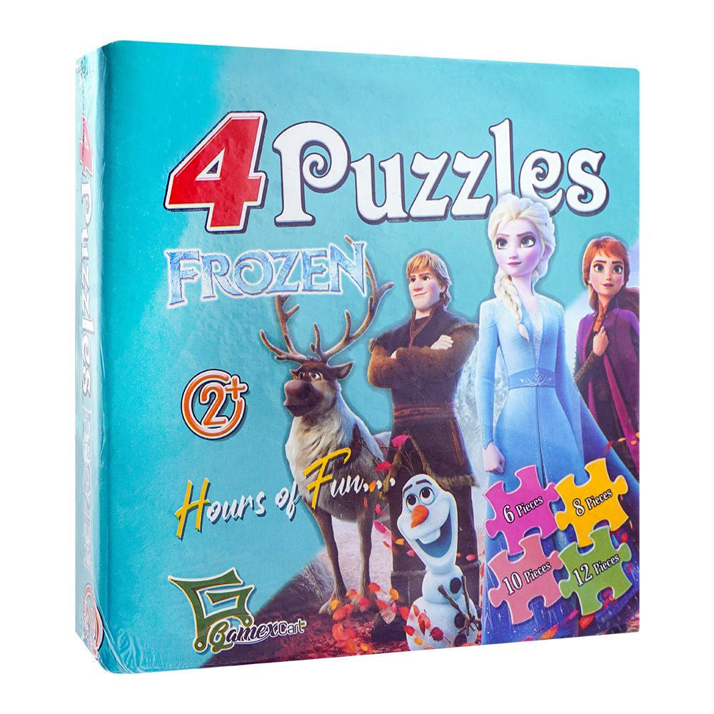 Gamex Cart 4 Puzzle Frozen - 8512 Madina Gift Elsa Anna