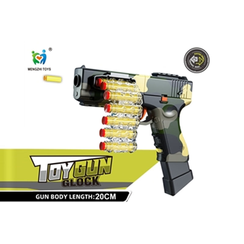MEHGZHI TOYS 802B Glock Toy Gun Manual & Automatic Continuous Soft Bullet Throwing Gun MADINA GIFT
