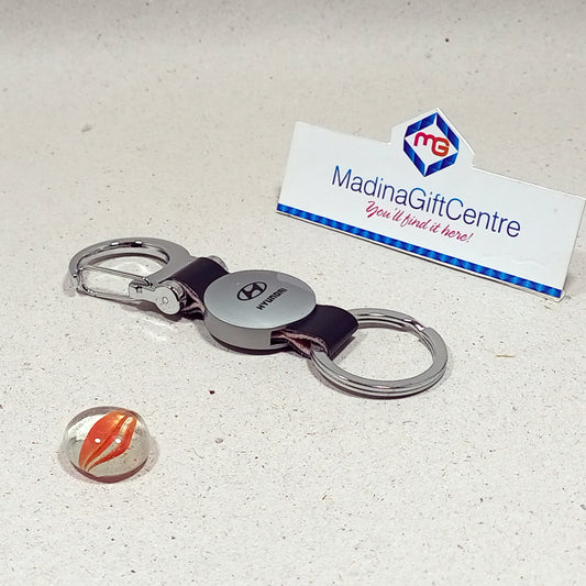 HYUNDAI Leather Keychain with Hook Madina Gift