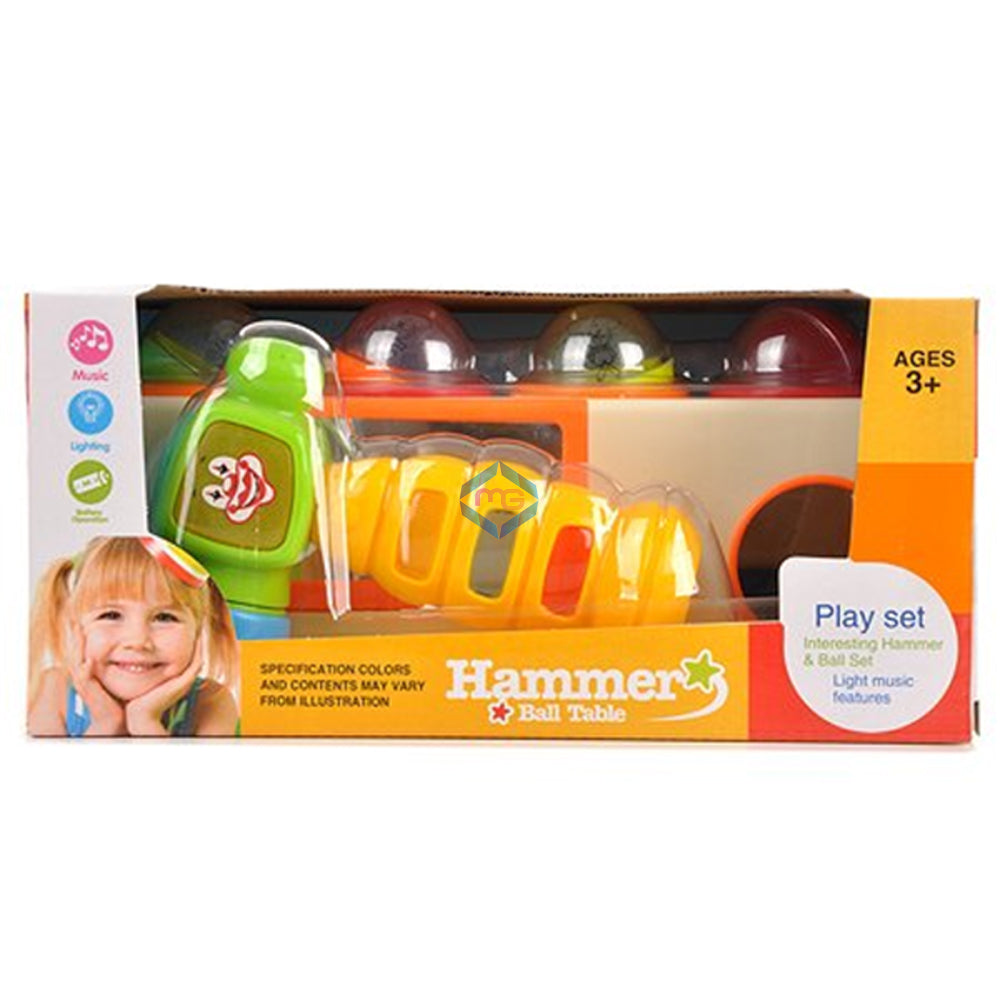 Hammer Ball Table Hit Ball - Music & Light Educational Game Play Set - 332 - Madina Gift