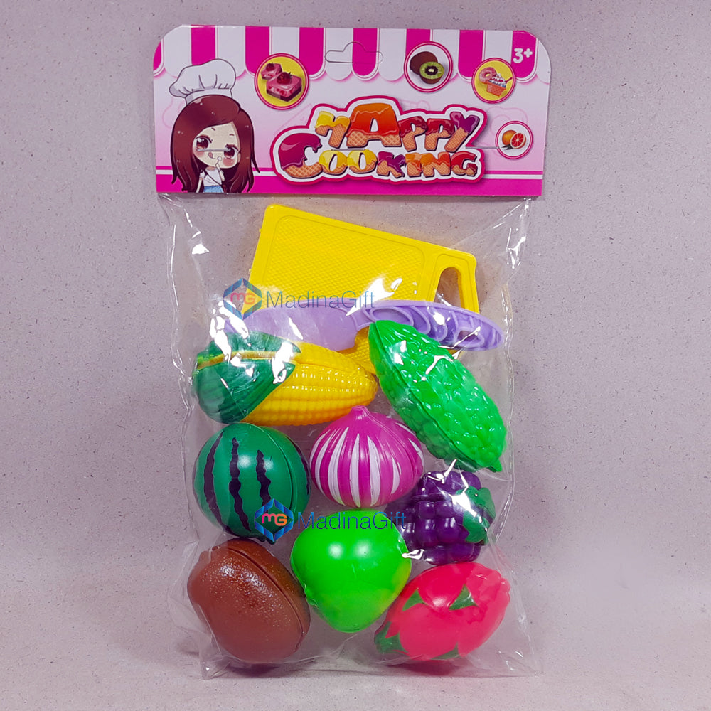 Happy Cutting Fruit & Vegetable Play Set For Kids Madina Gift