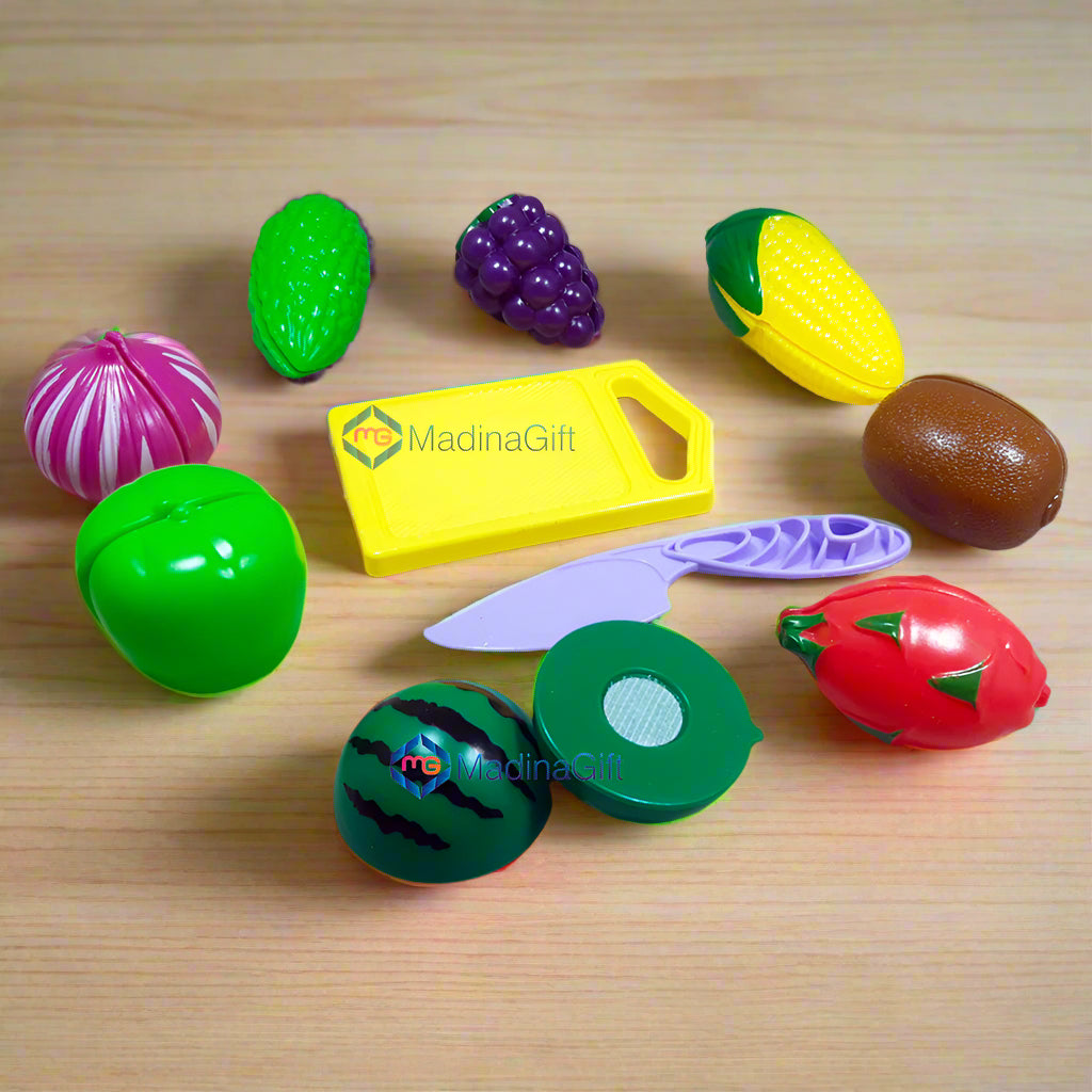 Happy Cutting Fruit & Vegetable Play Set For Kids Madina Gift