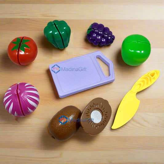 Happy Cutting Fruit & Vegetable Play Set For Kids Madina Gift