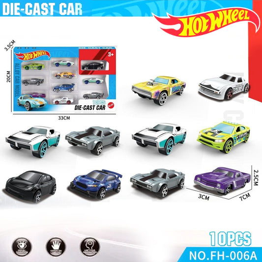 Hot Wheels 10-Car Collector Set FH-006A For Unlimited Fun Madina Gift