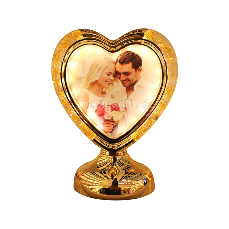 Illuminated Heart Photo Display 3-Shade LED Frame Madina Gift