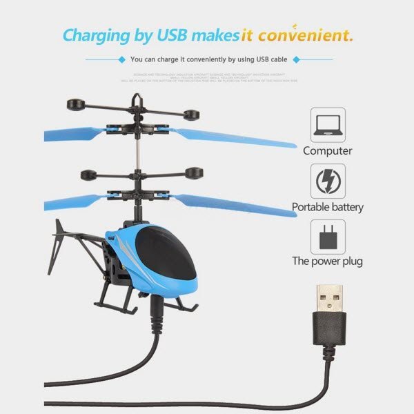 Infrared Induction Hand Suspension Helicopter - JM9198 - Madina Gift