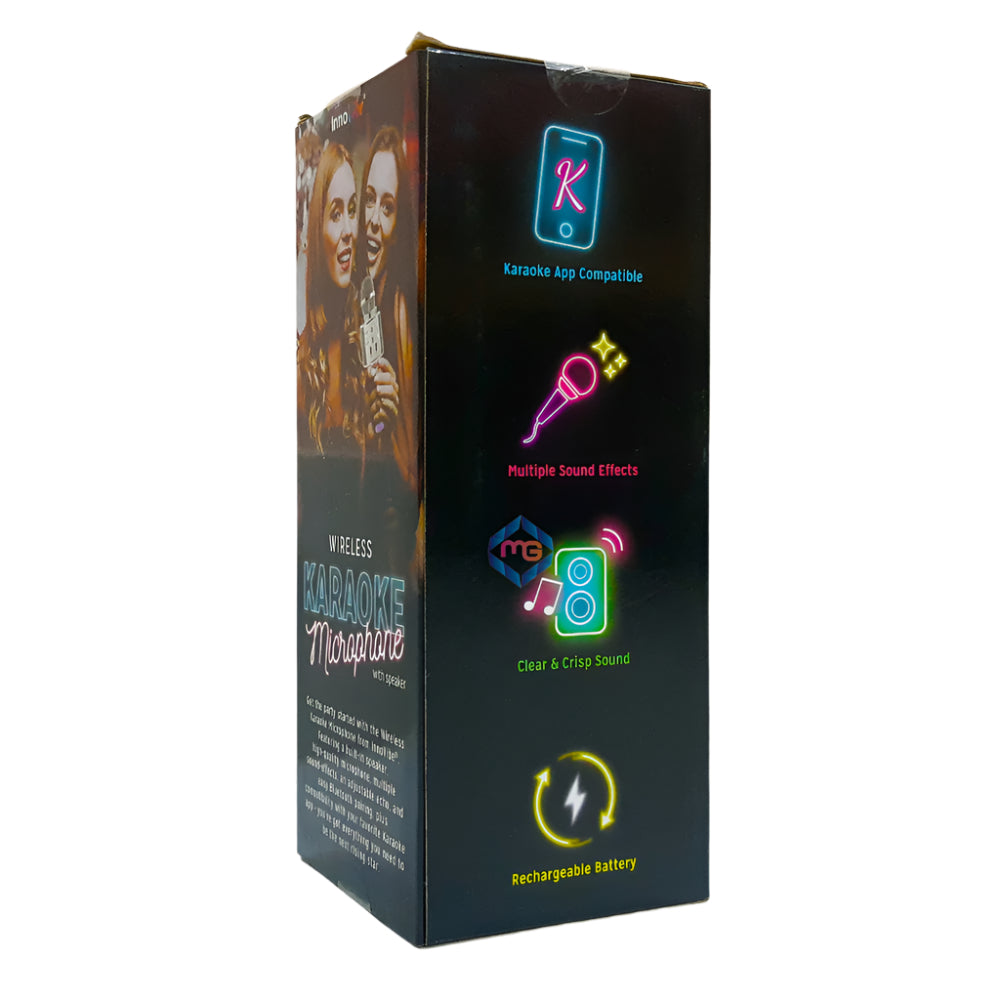 InnoVibe Wireless Karaoke Microphone with Speaker, Portable Handheld Microphone Bluetooth Speaker Madina Gift