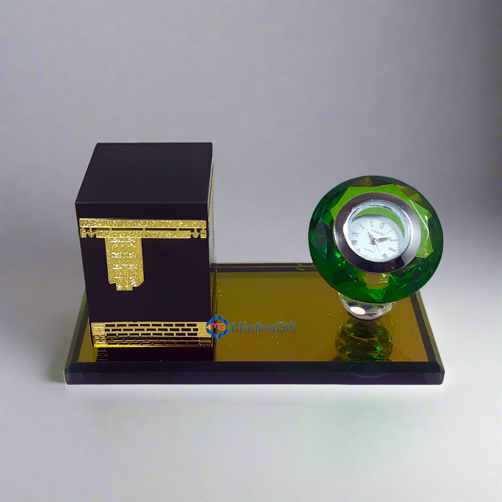 Beautiful Baitul Allah Kaaba Scale Model with Clock Madina Gift