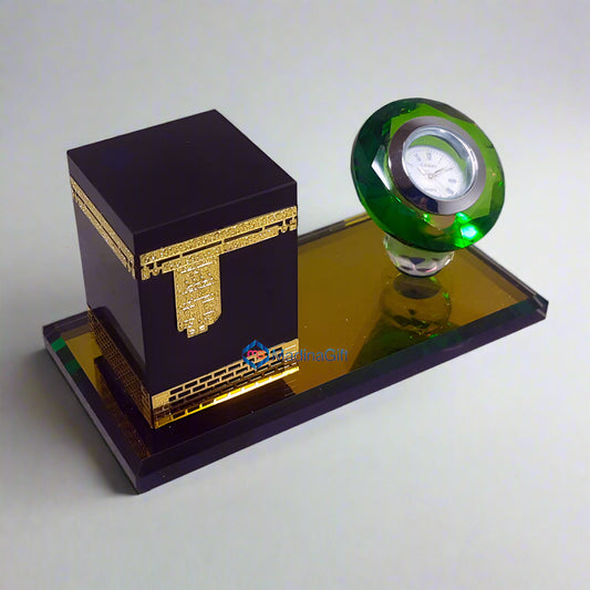 Beautiful Baitul Allah Kaaba Scale Model with Clock Madina Gift