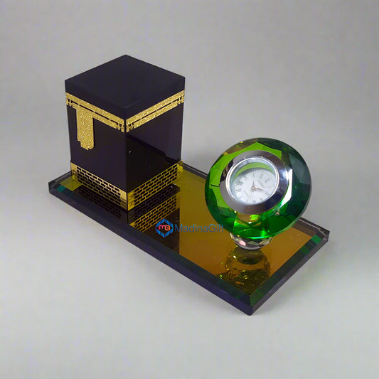 Beautiful Baitul Allah Kaaba Scale Model with Clock Madina Gift