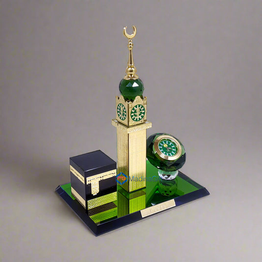 Beautiful Baitul Allah Kaaba Clock Tower Scale Model with Clock Madina Gift